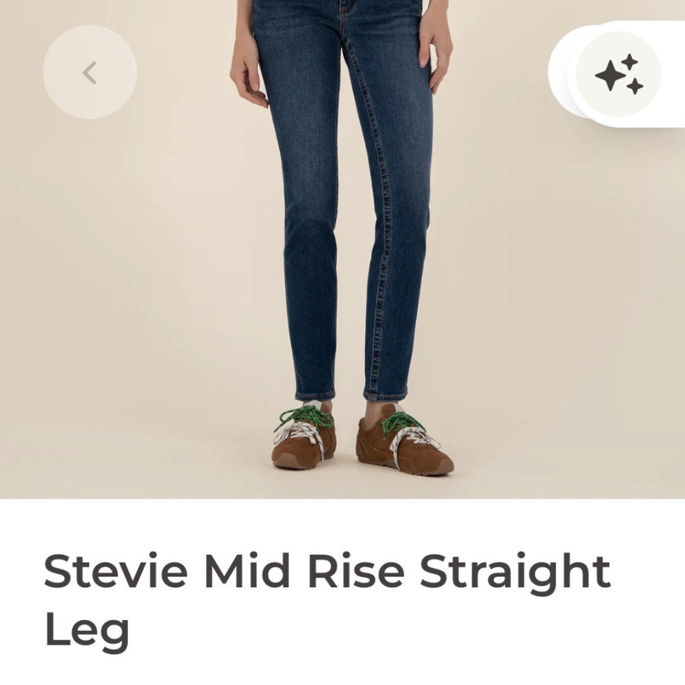 Kut from the Kloth Stevie jeans. Inseam 30.5 inches